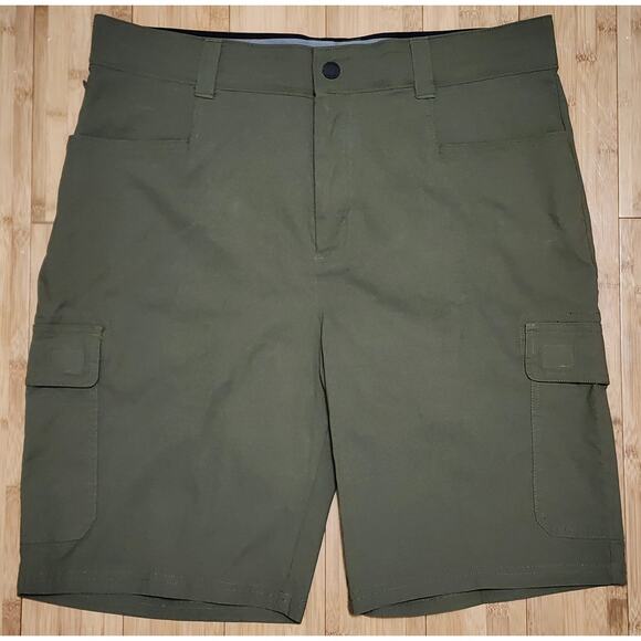 ORVIS Men Shorts 36 Tech Athletic Green Stretch Performance Hiking Golf Walking - Picture 1 of 10